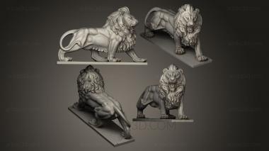 Figurines lions tigers sphinxes (STKL_0036) 3D model for CNC machine